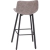 image:imageFlash Furniture Caleb Modern Commercial Barstools with Footrests  Gray LeatherSoft 30 Inch  Black Matte Iron Frame  Armless  Set of 2