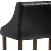 image:imageFlash Furniture Carmel Series 24 High Transitional Tufted Walnut Counter Height Stool with Accent Nail Trim in Dark Gray FabricBlack Leathersoft