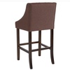 image:imageFlash Furniture Carmel Series 24 High Transitional Tufted Walnut Counter Height Stool with Accent Nail Trim in Dark Gray FabricBrown Fabric