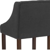 image:imageFlash Furniture Carmel Series 24 High Transitional Tufted Walnut Counter Height Stool with Accent Nail Trim in Dark Gray FabricCharcoal Fabric