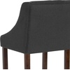 image:imageFlash Furniture Carmel Series 24 High Transitional Tufted Walnut Counter Height Stool with Accent Nail Trim in Dark Gray FabricCharcoal Fabric