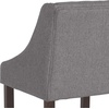 image:imageFlash Furniture Carmel Series 24 High Transitional Tufted Walnut Counter Height Stool with Accent Nail Trim in Dark Gray FabricDark Gray Fabric