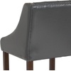 image:imageFlash Furniture Carmel Series 24 High Transitional Tufted Walnut Counter Height Stool with Accent Nail Trim in Dark Gray FabricDark Gray Leathersoft