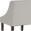 image:imageFlash Furniture Carmel Series 24 High Transitional Tufted Walnut Counter Height Stool with Accent Nail Trim in Dark Gray FabricLight Gray Fabric