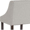 image:imageFlash Furniture Carmel Series 24 High Transitional Tufted Walnut Counter Height Stool with Accent Nail Trim in Dark Gray FabricLight Gray Fabric