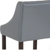 image:imageFlash Furniture Carmel Series 24 High Transitional Tufted Walnut Counter Height Stool with Accent Nail Trim in Dark Gray FabricLight Gray Leathersoft
