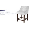 image:imageFlash Furniture Carmel Series 24 High Transitional Tufted Walnut Counter Height Stool with Accent Nail Trim in Dark Gray FabricWhite Leathersoft
