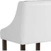image:imageFlash Furniture Carmel Series 24 High Transitional Tufted Walnut Counter Height Stool with Accent Nail Trim in Dark Gray FabricWhite Leathersoft