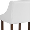image:imageFlash Furniture Carmel Series 24 High Transitional Tufted Walnut Counter Height Stool with Accent Nail Trim in Dark Gray FabricWhite Leathersoft