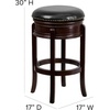 image:imageFlash Furniture Carol 29 High Backless Cappuccino Wood Barstool with Carved Apron and Black LeatherSoft Swivel SeatCappuccino
