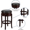 image:imageFlash Furniture Carol 29 High Backless Cappuccino Wood Barstool with Carved Apron and Black LeatherSoft Swivel SeatCappuccino
