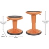 image:imageFlash Furniture Carter Adjustable Height Kids Active Stool  Flexible Orange Stool for Classroom and Home  NonSkid Bottom  Rubberized Seat  14  18 Seat HeightOrange