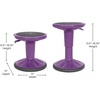 image:imageFlash Furniture Carter Adjustable Height Kids Active Stool  Flexible Purple Stool for Classroom and Home  NonSkid Bottom  Rubberized Seat  14  18 Seat Height