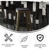 image:imageFlash Furniture Cierra 4 Pack Commercial Indoor Bar Height Stools  Teal Galvanized Steel Frame  TealBlue AllWeather Poly Resin Seat  30 High  BacklessBlack Resin Wood SeatGun Metal Frame
