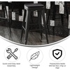 image:imageFlash Furniture Cierra 4 Pack Commercial Indoor Bar Height Stools  Teal Galvanized Steel Frame  TealBlue AllWeather Poly Resin Seat  30 High  BacklessBlack Resin Wood SeatBlack Frame