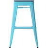 image:imageFlash Furniture Cierra 4 Pack Commercial Indoor Bar Height Stools  Teal Galvanized Steel Frame  TealBlue AllWeather Poly Resin Seat  30 High  BacklessTealblue Resin Wood SeatTeal Frame