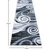 image:imageFlash Furniture Cirrus Collection Swirl Patterned Area Rug  Turquoise Olefin Fibers with Jute Backing  8 x 10  Entryway Living Room BedroomGrey