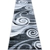 image:imageFlash Furniture Cirrus Collection Swirl Patterned Area Rug  Turquoise Olefin Fibers with Jute Backing  8 x 10  Entryway Living Room BedroomGrey