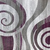 image:imageFlash Furniture Cirrus Collection Swirl Patterned Area Rug  Turquoise Olefin Fibers with Jute Backing  8 x 10  Entryway Living Room BedroomPurple