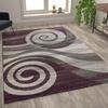 image:imageFlash Furniture Cirrus Collection Swirl Patterned Area Rug  Turquoise Olefin Fibers with Jute Backing  8 x 10  Entryway Living Room BedroomPurple