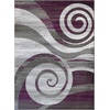 image:imageFlash Furniture Cirrus Collection Swirl Patterned Area Rug  Turquoise Olefin Fibers with Jute Backing  8 x 10  Entryway Living Room BedroomPurple