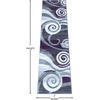 image:imageFlash Furniture Cirrus Collection Swirl Patterned Area Rug  Turquoise Olefin Fibers with Jute Backing  8 x 10  Entryway Living Room BedroomPurple