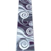 image:imageFlash Furniture Cirrus Collection Swirl Patterned Area Rug  Turquoise Olefin Fibers with Jute Backing  8 x 10  Entryway Living Room BedroomPurple