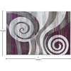 image:imageFlash Furniture Cirrus Collection Swirl Patterned Area Rug  Turquoise Olefin Fibers with Jute Backing  8 x 10  Entryway Living Room BedroomPurple