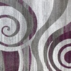 image:imageFlash Furniture Cirrus Collection Swirl Patterned Area Rug  Turquoise Olefin Fibers with Jute Backing  8 x 10  Entryway Living Room BedroomPurple