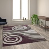 image:imageFlash Furniture Cirrus Collection Swirl Patterned Area Rug  Turquoise Olefin Fibers with Jute Backing  8 x 10  Entryway Living Room BedroomPurple