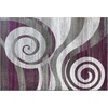 image:imageFlash Furniture Cirrus Collection Swirl Patterned Area Rug  Turquoise Olefin Fibers with Jute Backing  8 x 10  Entryway Living Room BedroomPurple