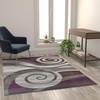 image:imageFlash Furniture Cirrus Collection Swirl Patterned Area Rug  Turquoise Olefin Fibers with Jute Backing  8 x 10  Entryway Living Room BedroomPurple