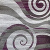 image:imageFlash Furniture Cirrus Collection Swirl Patterned Area Rug  Turquoise Olefin Fibers with Jute Backing  8 x 10  Entryway Living Room BedroomPurple