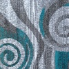 image:imageFlash Furniture Cirrus Collection Swirl Patterned Area Rug  Turquoise Olefin Fibers with Jute Backing  8 x 10  Entryway Living Room BedroomTurquoise
