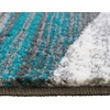 image:imageFlash Furniture Cirrus Collection Swirl Patterned Area Rug  Turquoise Olefin Fibers with Jute Backing  8 x 10  Entryway Living Room BedroomTurquoise