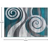 image:imageFlash Furniture Cirrus Collection Swirl Patterned Area Rug  Turquoise Olefin Fibers with Jute Backing  8 x 10  Entryway Living Room BedroomTurquoise