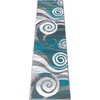 image:imageFlash Furniture Cirrus Collection Swirl Patterned Area Rug  Turquoise Olefin Fibers with Jute Backing  8 x 10  Entryway Living Room BedroomTurquoise