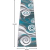 image:imageFlash Furniture Cirrus Collection Swirl Patterned Area Rug  Turquoise Olefin Fibers with Jute Backing  8 x 10  Entryway Living Room BedroomTurquoise