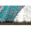 image:imageFlash Furniture Cirrus Collection Swirl Patterned Area Rug  Turquoise Olefin Fibers with Jute Backing  8 x 10  Entryway Living Room BedroomTurquoise