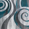 image:imageFlash Furniture Cirrus Collection Swirl Patterned Area Rug  Turquoise Olefin Fibers with Jute Backing  8 x 10  Entryway Living Room BedroomTurquoise