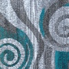 image:imageFlash Furniture Cirrus Collection Swirl Patterned Area Rug  Turquoise Olefin Fibers with Jute Backing  8 x 10  Entryway Living Room BedroomTurquoise