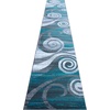 image:imageFlash Furniture Cirrus Collection Swirl Patterned Area Rug  Turquoise Olefin Fibers with Jute Backing  8 x 10  Entryway Living Room BedroomTurquoise