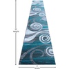 image:imageFlash Furniture Cirrus Collection Swirl Patterned Area Rug  Turquoise Olefin Fibers with Jute Backing  8 x 10  Entryway Living Room BedroomTurquoise