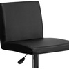 image:imageFlash Furniture Contemporary Black Vinyl Adjustable Height Barstool with Panel Back and Chrome Base Pack of 1Black