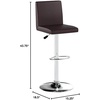 image:imageFlash Furniture Contemporary Black Vinyl Adjustable Height Barstool with Panel Back and Chrome Base Pack of 1Brown