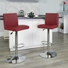 image:imageFlash Furniture Contemporary Black Vinyl Adjustable Height Barstool with Panel Back and Chrome Base Pack of 1Burgundy