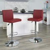 image:imageFlash Furniture Contemporary Black Vinyl Adjustable Height Barstool with Panel Back and Chrome Base Pack of 1Burgundy