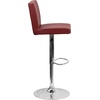 image:imageFlash Furniture Contemporary Black Vinyl Adjustable Height Barstool with Panel Back and Chrome Base Pack of 1Burgundy