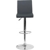 image:imageFlash Furniture Contemporary Black Vinyl Adjustable Height Barstool with Panel Back and Chrome Base Pack of 1Grey