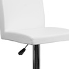 image:imageFlash Furniture Contemporary Black Vinyl Adjustable Height Barstool with Panel Back and Chrome Base Pack of 1White